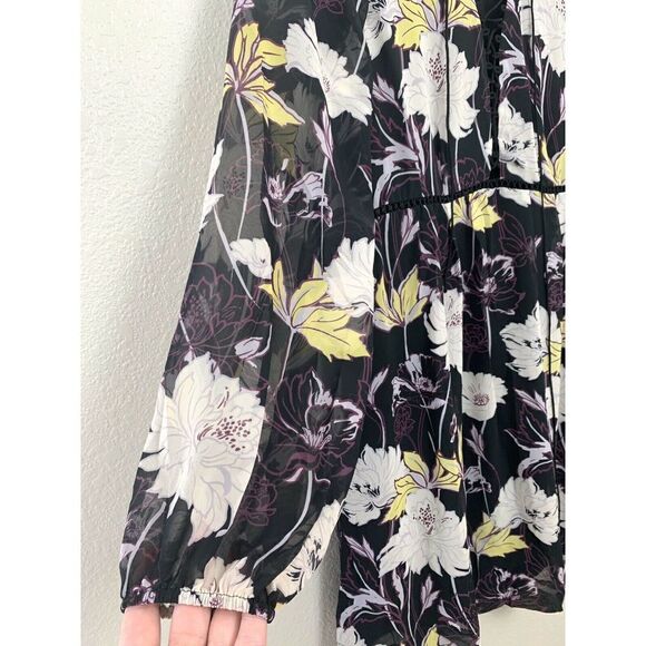 Ella Moss Floral Haze Lace Up Georgette Dress - Picture 4 of 6